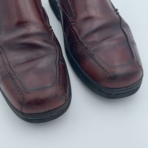 ECCO mahogany, brown leather slip on men’s loafers ￼size 43 main image 10